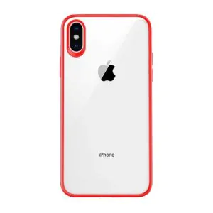 Stöttåligt Mobilskal iPhone XS Max - Röd/Transparent