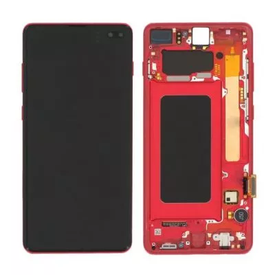 Samsung Galaxy S10 Plus (SM-G975F) Skärm med LCD Display Original - Röd