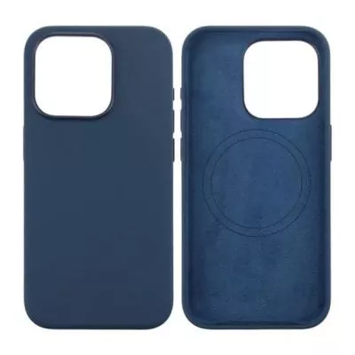 iPhone 15 Pro Silikonskal Rvelon MagSafe - Mörkblå