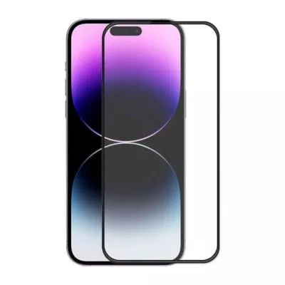 Skärmskydd iPhone 15 Pro - 3D Härdat Glas Svart (bulk)