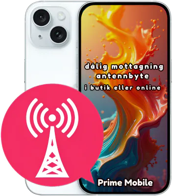 iPhone 15 dålig mottagning antennbyte