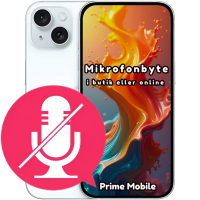 iPhone 15 mikrofonbyte