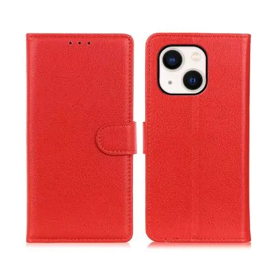 iPhone 13 Plånboksfodral med Stativ - Röd