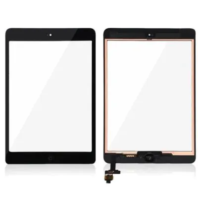 iPad Mini/Mini 2 Glas/Touchskärm med Hemknapp Flexkabel Premium - Svart
