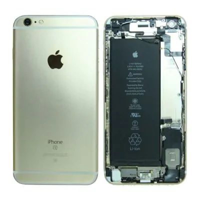 iPhone 6S Plus Baksida/Komplett Ram med Batteri - Guld (Begagnad)