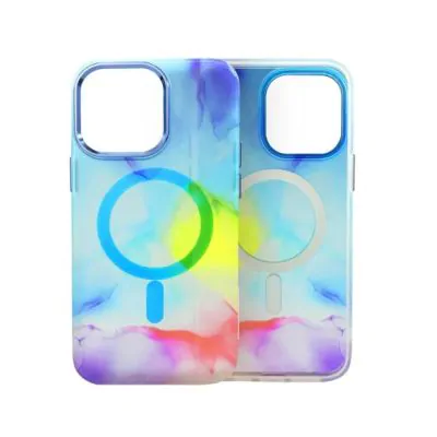 MagSafe Magnetic Ink Phone Case iPhone 14 Pro Max Blue Colorful