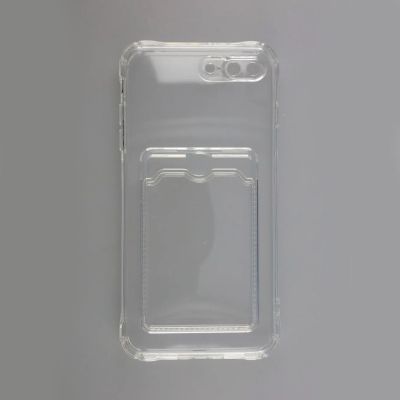 iPhone 7/8 Plus Stöttåligt Skal med Korthållare - Transparent