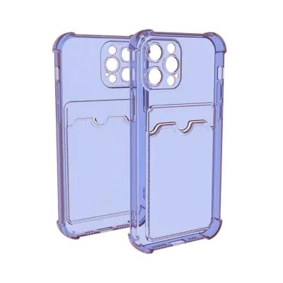 iPhone 11 Pro Max Stöttåligt Skal med Korthållare - Lila