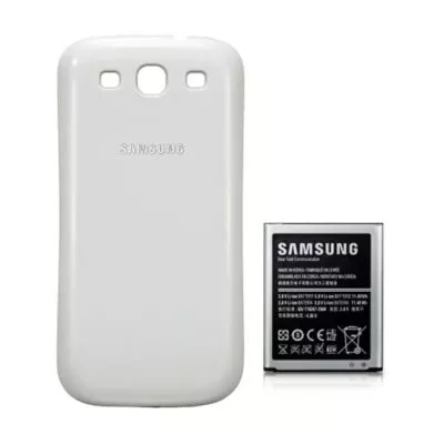 Samsung Galaxy S3 Batteri med Baksida - Vit