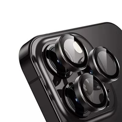 iPhone 14 Pro Kameralins med Ram - Rymdgrå