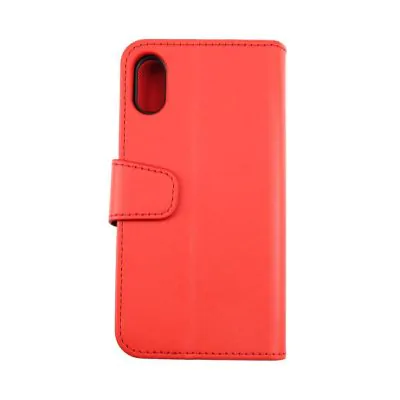iPhone X/XS Plånboksfodral Extra Kortfack och Stativ RV - Röd