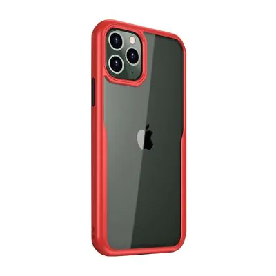 Stöttåligt Mobilskal iPhone 11 Pro - Transparent/Röd