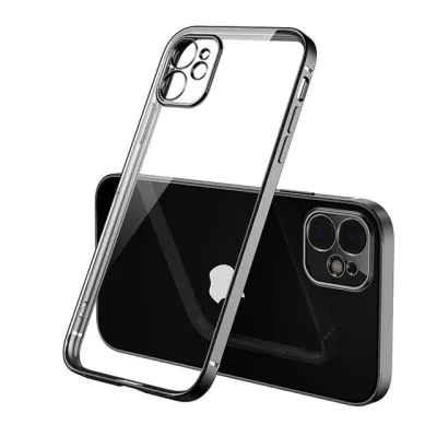 Mobilskal med Kameraskydd iPhone 12 Mini - Svart/transparent