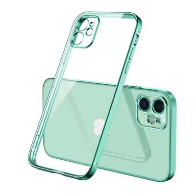 Mobilskal med Kameraskydd iPhone 12 Mini - Grön/transparent
