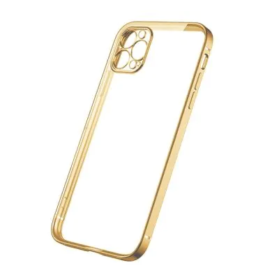 Mobilskal med Kameraskydd iPhone 12 Pro - Guld/transparent