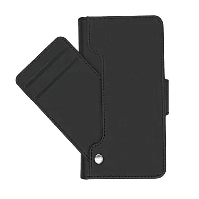 iPhone 12 Mini Plånboksfodral Extra Kortfack och Stativ RV - Svart