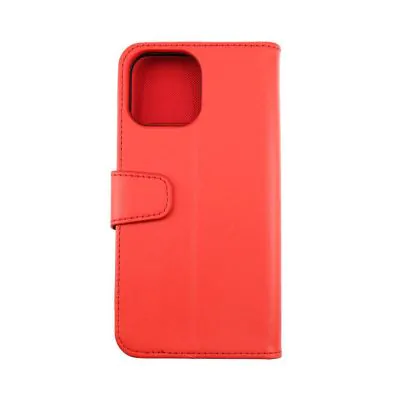 iPhone 13 Pro Max Plånboksfodral Extra Kortfack och Stativ RV - Röd