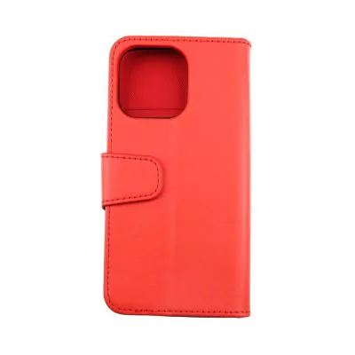 iPhone 13 Pro Plånboksfodral Extra Kortfack och Stativ RV - Röd