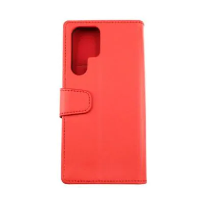 Samsung S22 Ultra Plånboksfodral med Extra Kortfack Rvelon - Röd