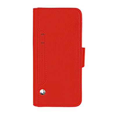 iPhone X/XS Plånboksfodral Stativ och extra Kortfack G-SP - Röd