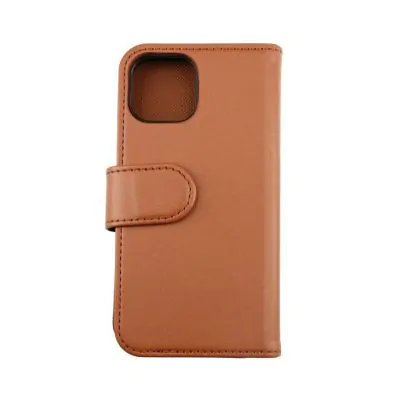 iPhone 13 Mini Plånboksfodral Magnet Rvelon - Guldbrun