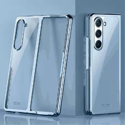 Samsung Galaxy Z Fold 5 5G Fodral med upphöjda ramar - Blå