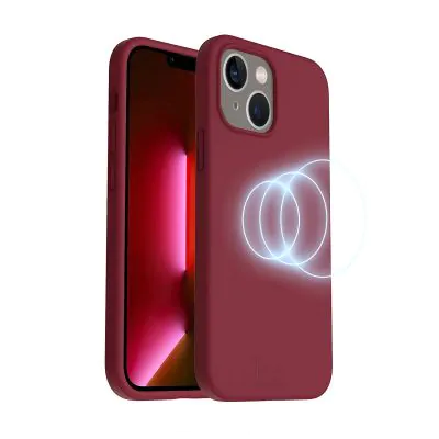 iPhone 14 Plus Silikonskal Rvelon MagSafe - Röd