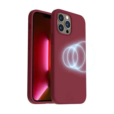 iPhone 14 Pro Silikonskal Rvelon MagSafe - Röd