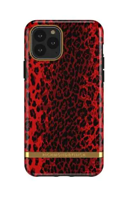 Richmond & Finch Skal Röd Leopard - iPhone 11 Pro