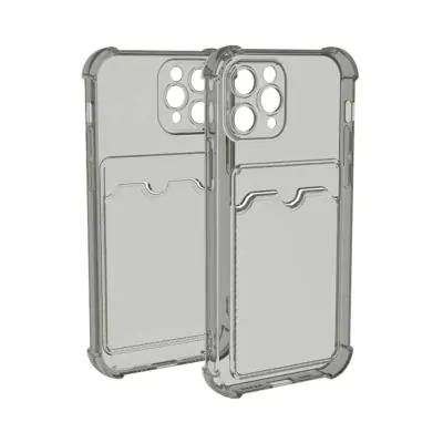 iPhone 11 Pro Stöttåligt Skal med Korthållare - Grå