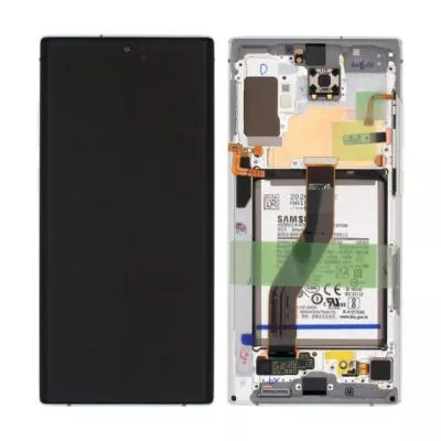 Samsung Galaxy Note 10 Plus Skärm med LCD Display Original + Batteri Original - Vit