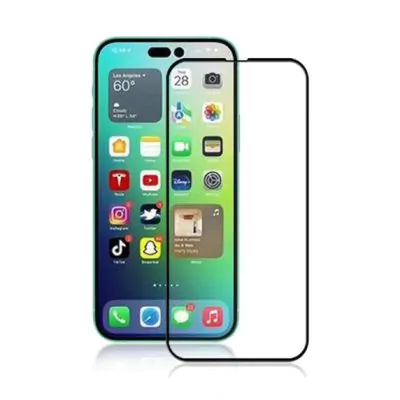 Skärmskydd iPhone 14 Pro Max - 3D Härdat Glas Svart (bulk)