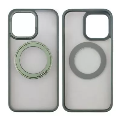 iPhone 15 Pro Skal med MagSafe Stativ Rvelon - Grön