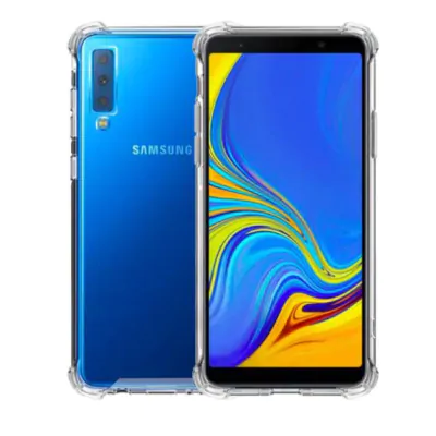Stöttåligt Mobilskal Samsung Galaxy A7 2018 - Transparent