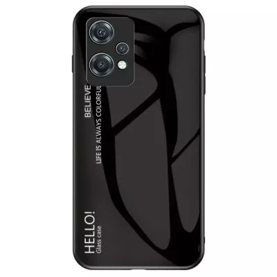 OnePlus Nord CE 2 Lite 5G härdat glas+hård PC+mjukt TPU-fodral - Svart