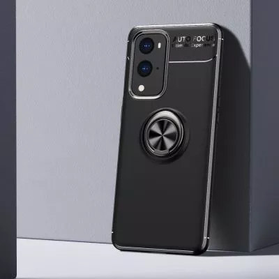 OnePlus 9 Pro Fodral med Ringhållare - Svart