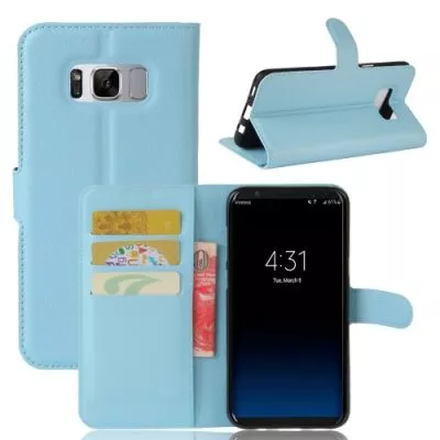 Plånboksfodral till Samsung Galaxy S8 Plus - baby-blå