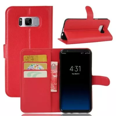 Plånboksfodral till Samsung Galaxy S8 Plus - Röd