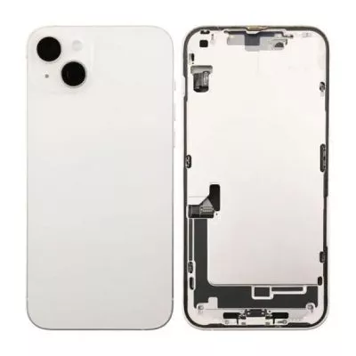 iPhone 14 Plus Baksida med Komplett Ram - Vit