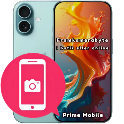 iPhone 16 Plus Framkamerabyte