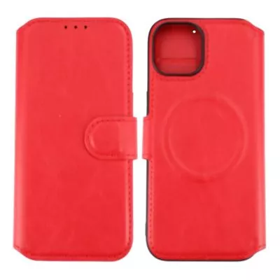 iPhone 15 Plånboksfodral med Magsafe Rvelon - Röd
