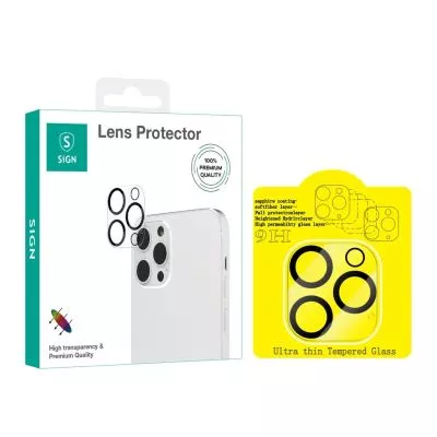 SiGN Lens Protector Härdat glas för iPhone 15 och iPhone 15 Plus