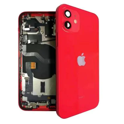 iPhone 12 Baksida med Komplett Ram - Röd