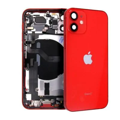 iPhone 12 Mini Baksida med Komplett Ram - Röd