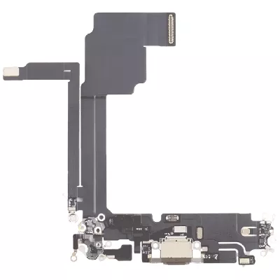 iPhone 15 Pro Max Original Laddningsport Flexkabel - Vit