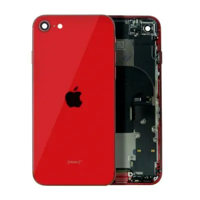 iPhone SE 2020 Baksida med Komplett Ram - Röd