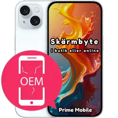 iPhone 15 Skärmbyte OLED Original kvalité