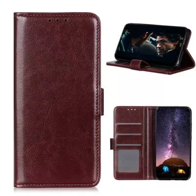 Crazy Horse plånboksfodral till Samsung Galaxy A42 - Brun