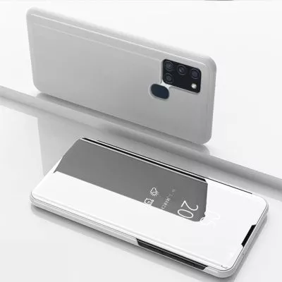 Visa Fönsterfodral till Samsung Galaxy A21s - Silver