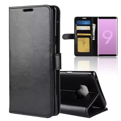 Crazy Horse plånboksfodral till Samsung Galaxy Note 9 - Svart